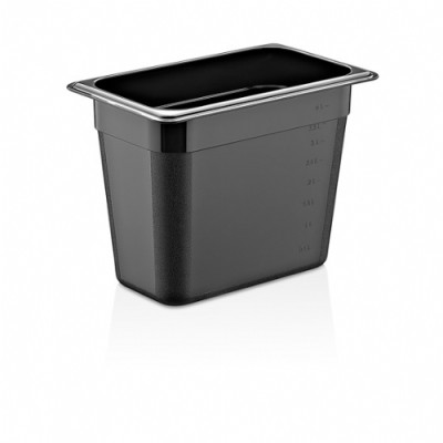 Гастроемкость GN 1/3 200 мм из черного поликарбоната GNP--0013200BL Gastro Plast PC Черный