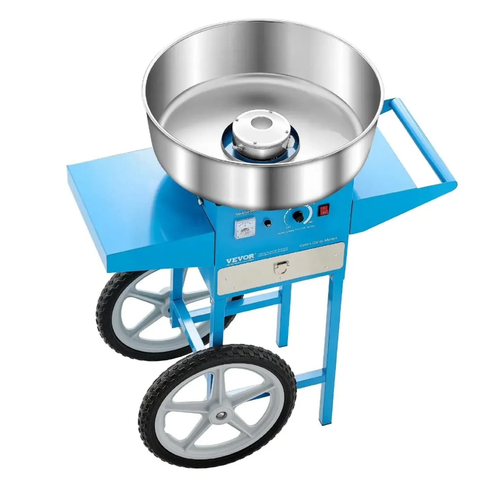 Апарат для солодкої вати з візком професійний VEVOR Cart Sugar Floss Maker 1000W