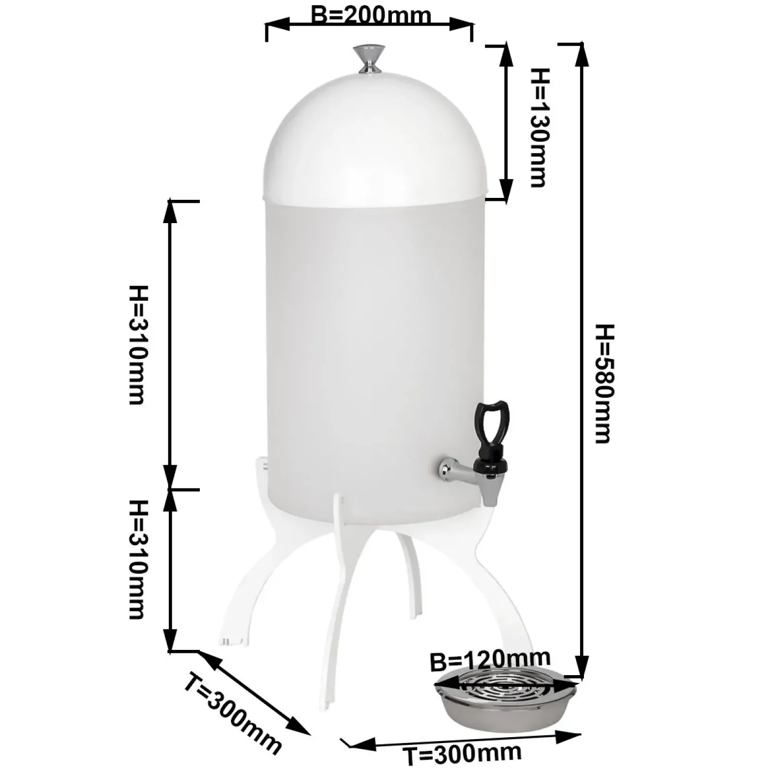 Диспенсер для молока GGM Gastro MISPG1W