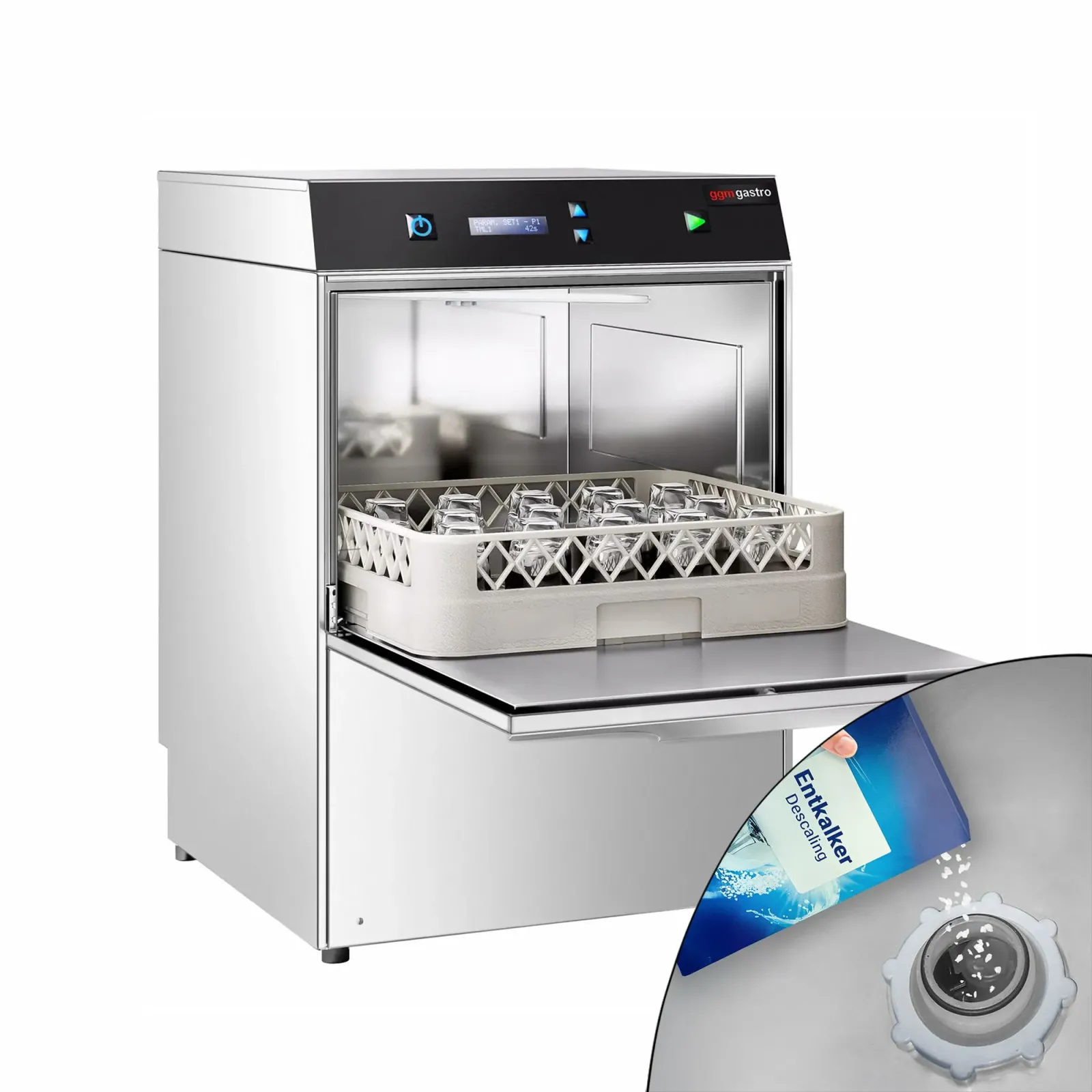 Двостінна склянкомийна машина GGM-Gastro GLS300-EK