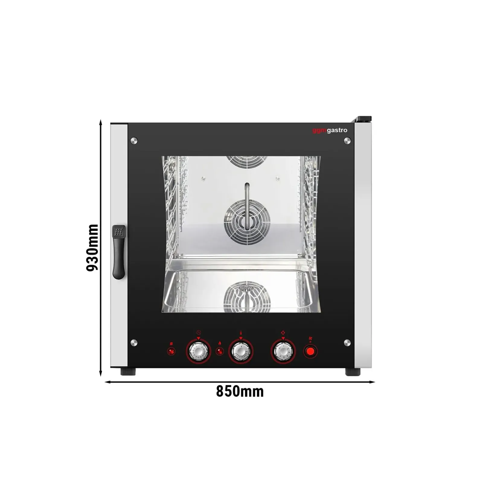 Електрична конвекційна піч 6 x GN 1/1 та EN 40 x 60 см GGM Gastro HEB611-46