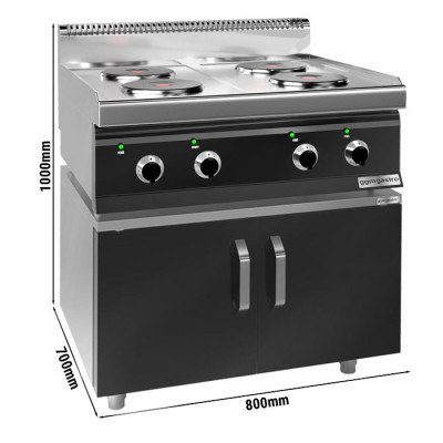 Электрическая плита с 4 конфорками GGM Gastro EHK873E#GK866T