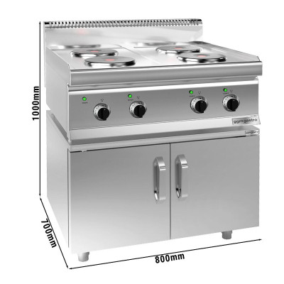 Электрическая плита с подставкой GGM Gastro EHK800-E#UBK800-E