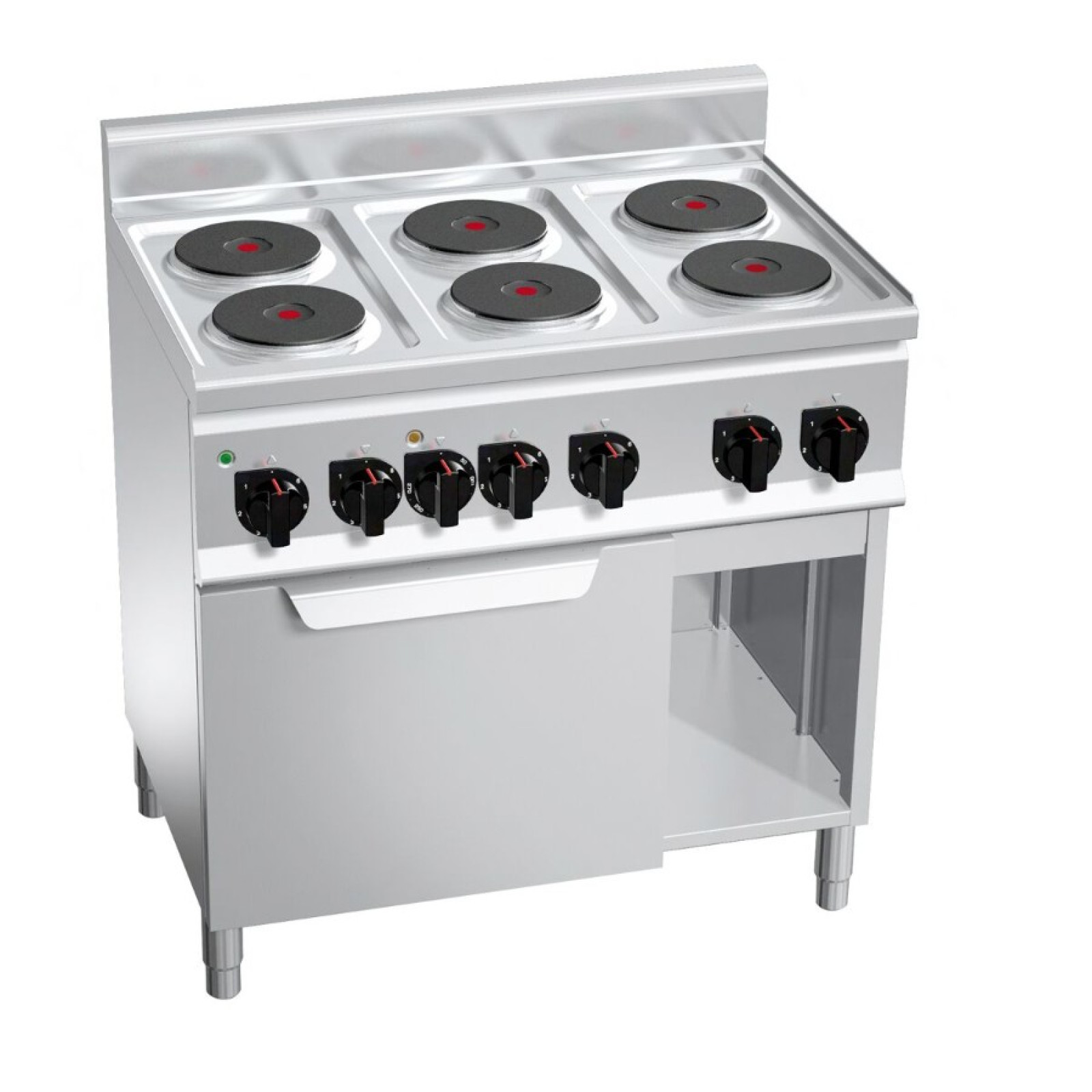Электроплита с 6 конфорками, кругл. GGM Gastro EHB969C+EB3U