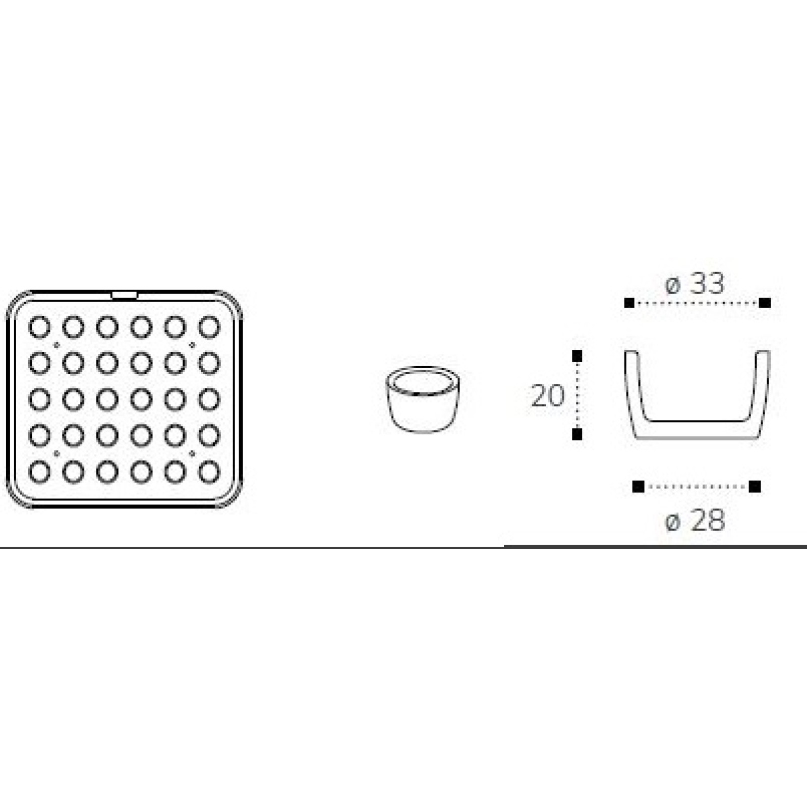 Форма для тарталеток Pavoni Piastra 9
