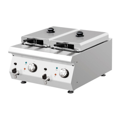 Фритюрница 8 + 8 л / со спускным краном GGM Gastro EFK653-8+8