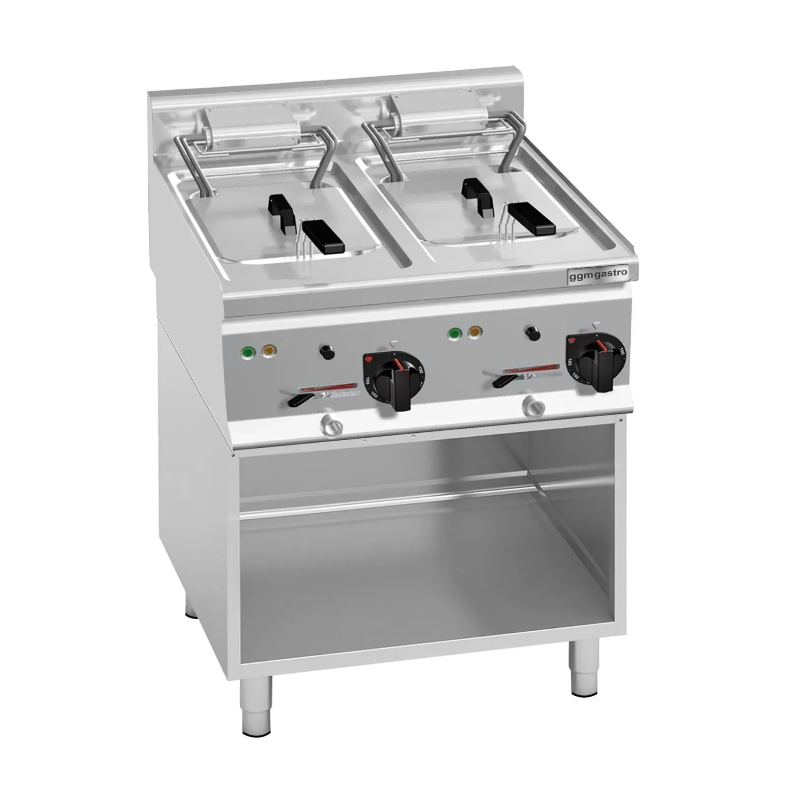 Фритюрниця електрична подвійна 10+10 літрів GGM Gastro EFB663H-10+10#SET