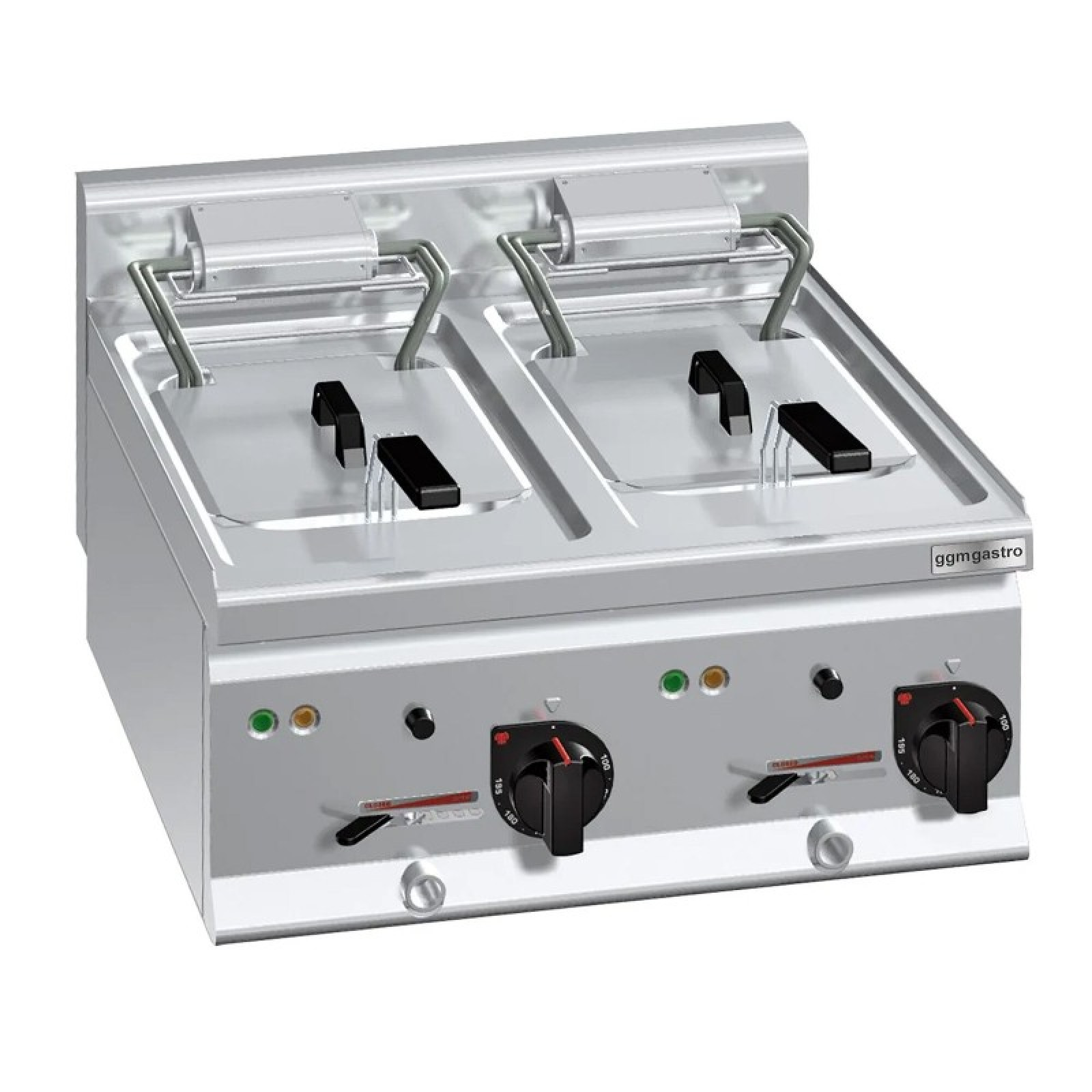 Фритюрниця електрична подвійна GGM Gastro EFB663H-10+10
