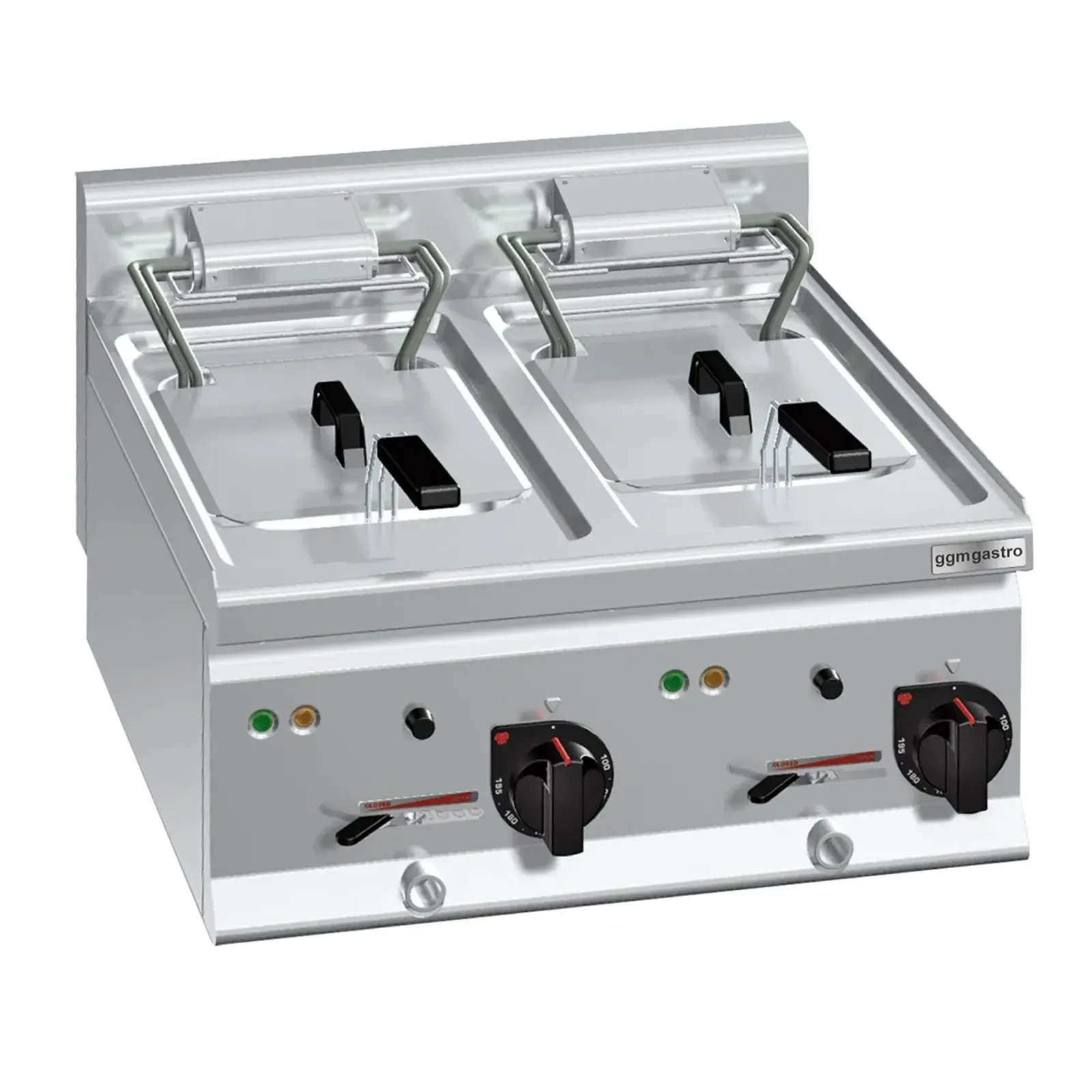 Фритюрниця електрична подвійна GGM Gastro EFB663H-10+10