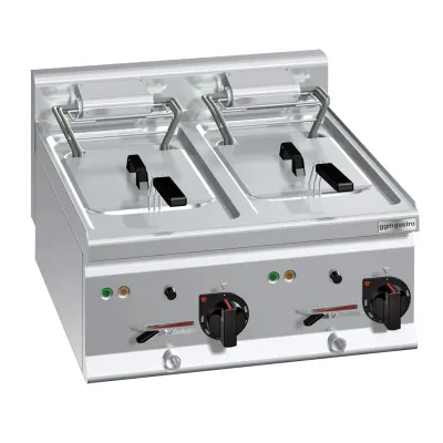 Фритюрниця електрична подвійна GGM Gastro EFB663H-10+10