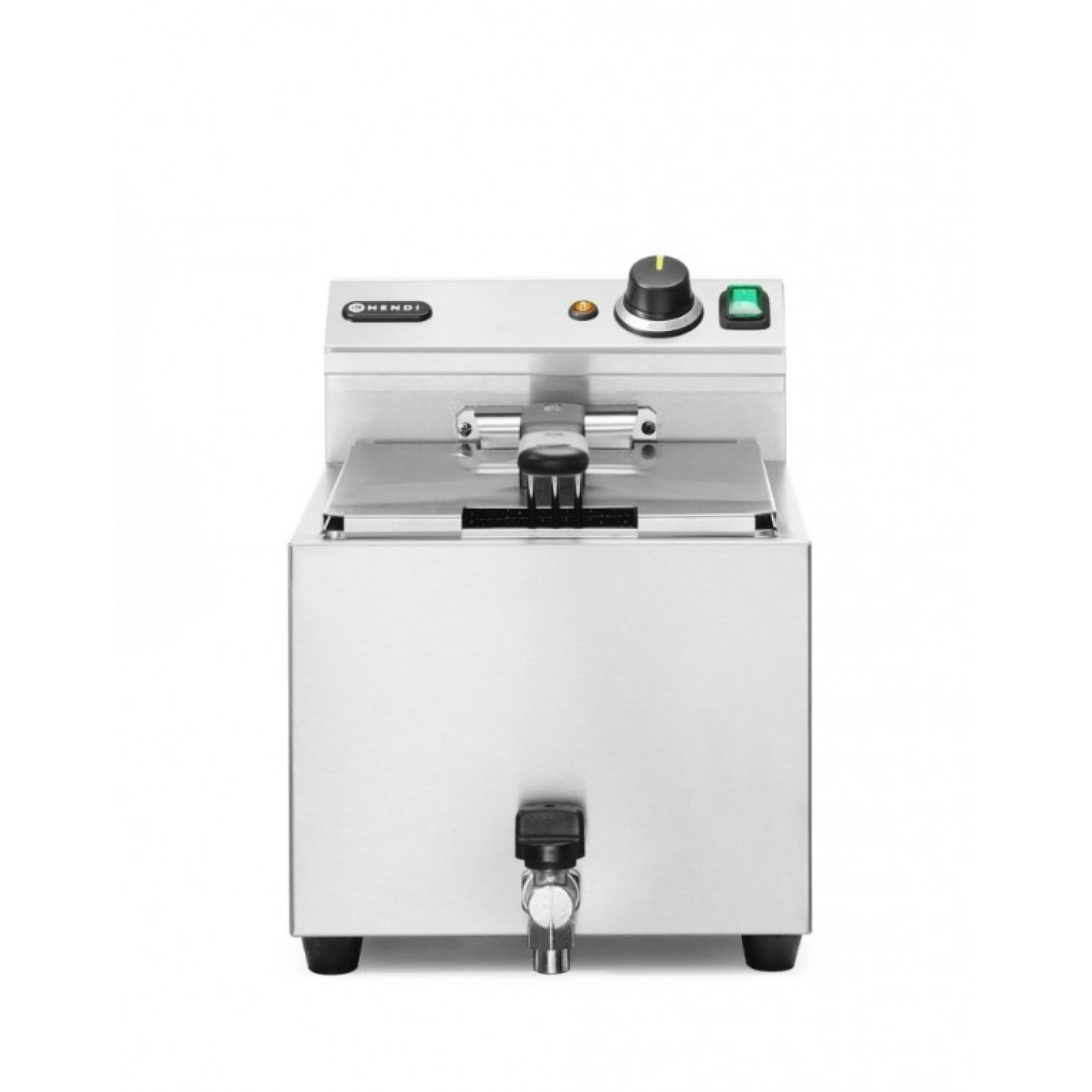 Фритюрниця Hendi 209424 XL Profi Line із зливним краном, ручна, 10 л, 400 В, 6600 Вт, 302x687x(В)375 мм