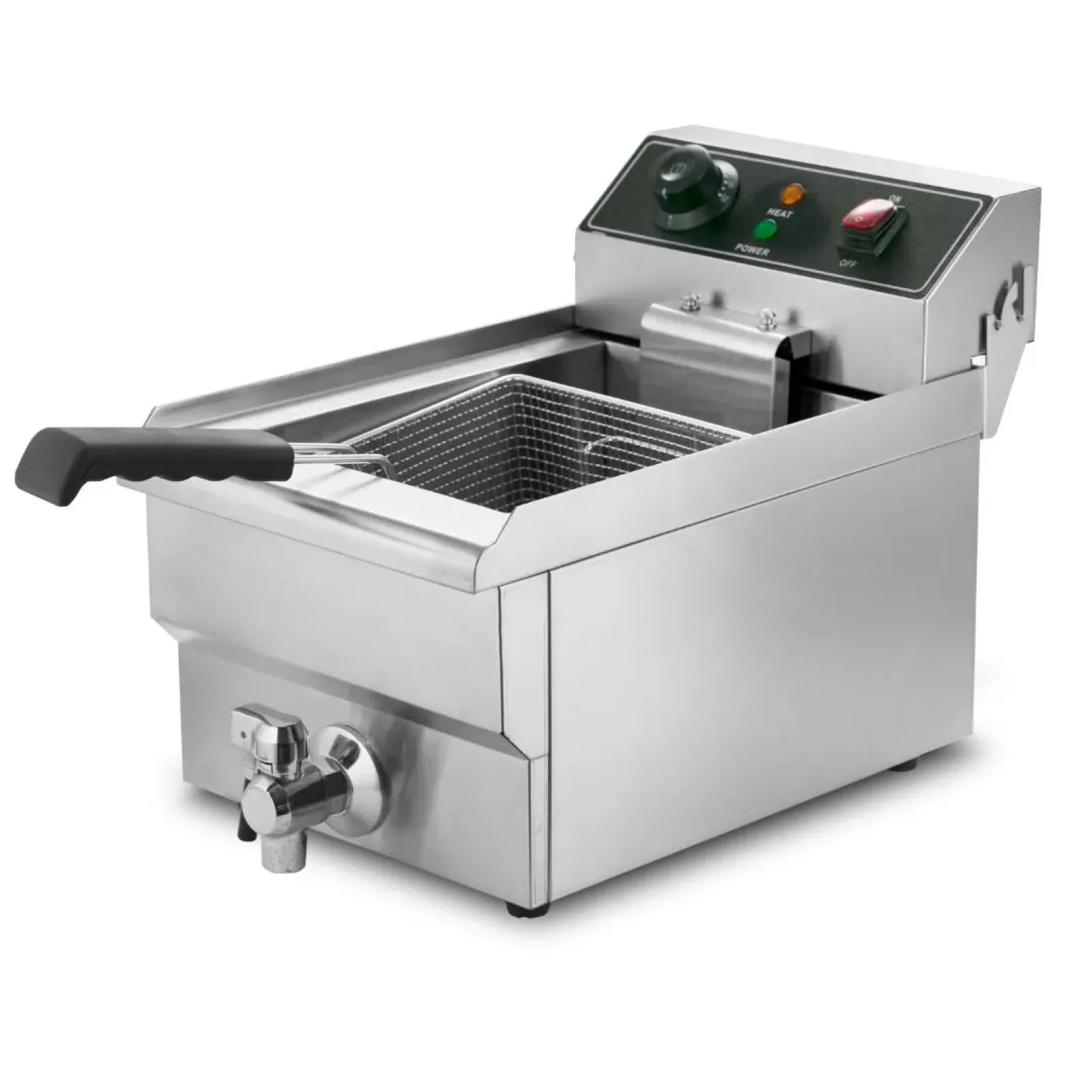 ФРИТЮРНИЦЯ ОДИНАРНА З КРАНОМ 10 л HKN-FT10N*