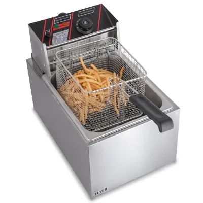 Фритюрница профессиональная 8 литров ZUVER Tiger1D8 2800W с защитой от перегрева