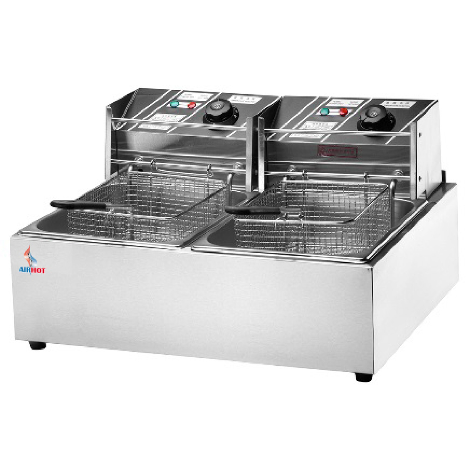 Фритюрниця професійна AIRHOT EEF6+6 тонкий корпус, без захисту від перегріву