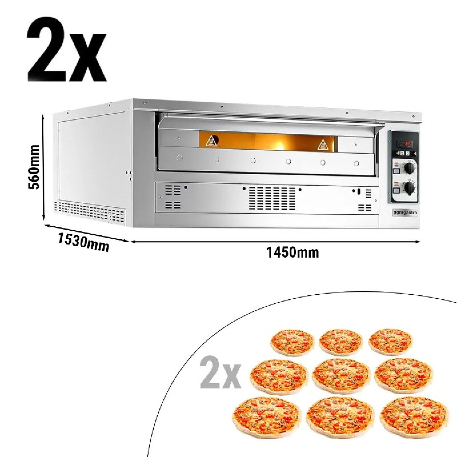 Газовая Печь для пиццы 9 x 35 cм GGM Gastro PEZ930G#2
