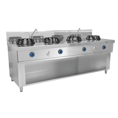 Газовая плита Вок - с 4 конфорками - 56 кВт GGM Gastro GWHN2078