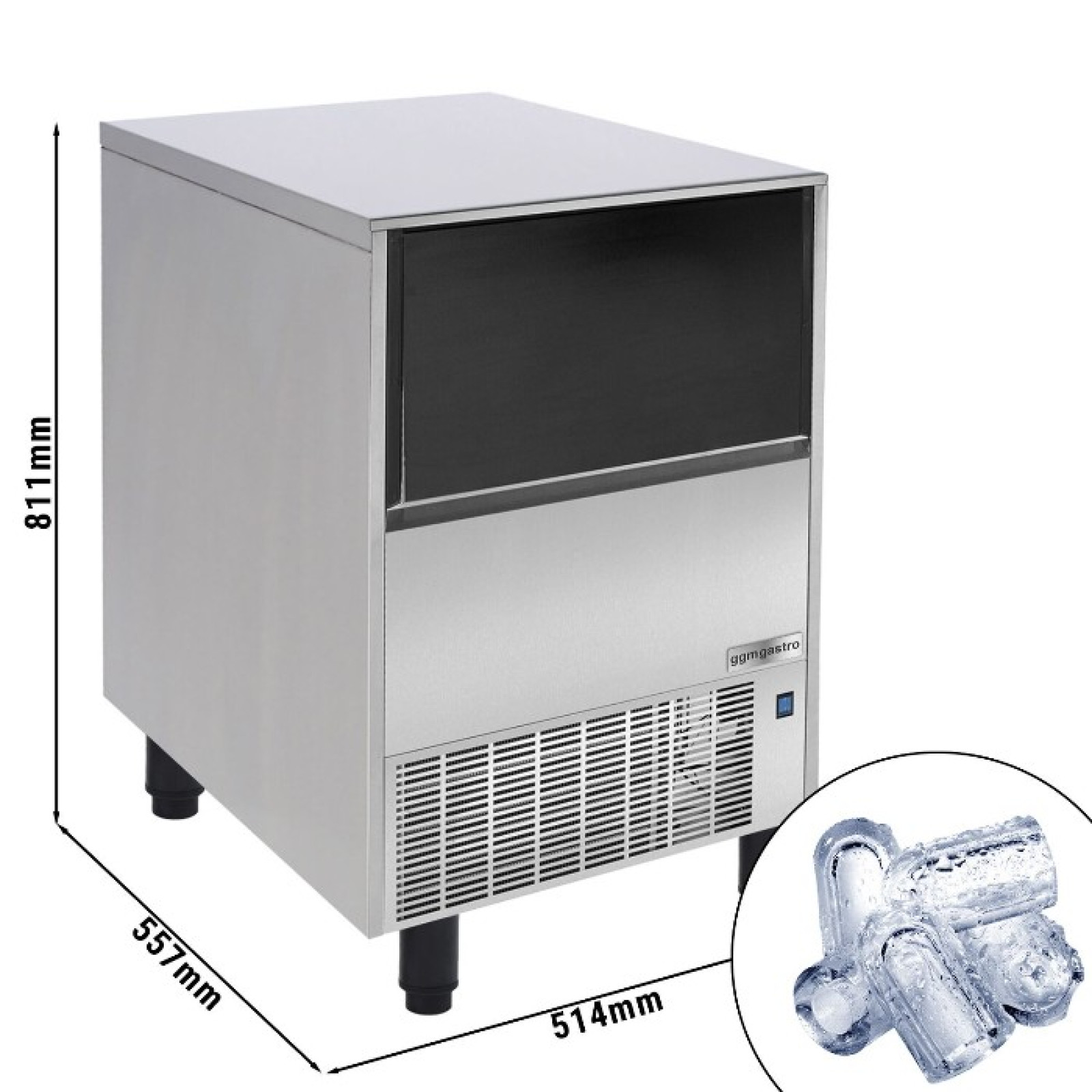 Генератор кубиков льда 51 кг / 24 ч GGM Gastro EQI49