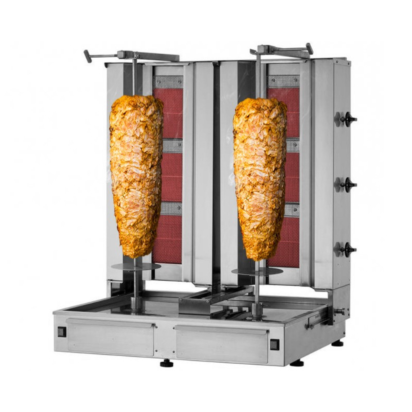 Гриль для кебаба - 3+3 горелки - макс. 80 кг GGM Gastro DUK3+3-SB-N