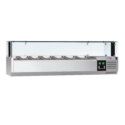 Холодильная витрина 1500x335мм - 7x GN 1/4 PREMIUM GGM Gastro AGS153LND