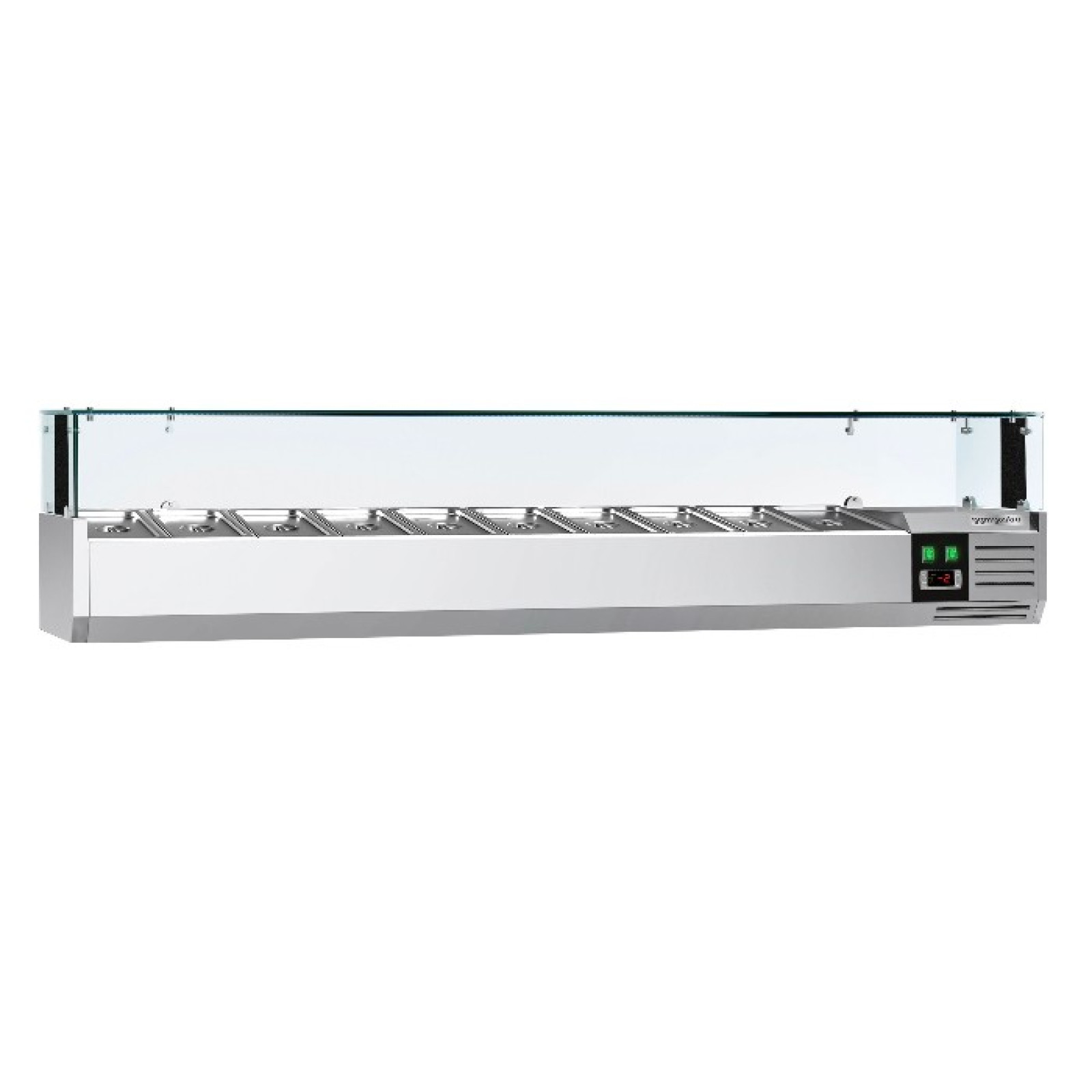 Холодильная витрина 1500x335мм - 7x GN 1/4 PREMIUM GGM Gastro AGS203LND