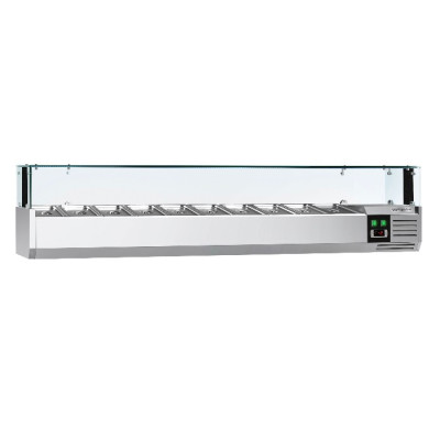 Холодильная витрина 1500x335мм - 7x GN 1/4 PREMIUM GGM Gastro AGS203LND