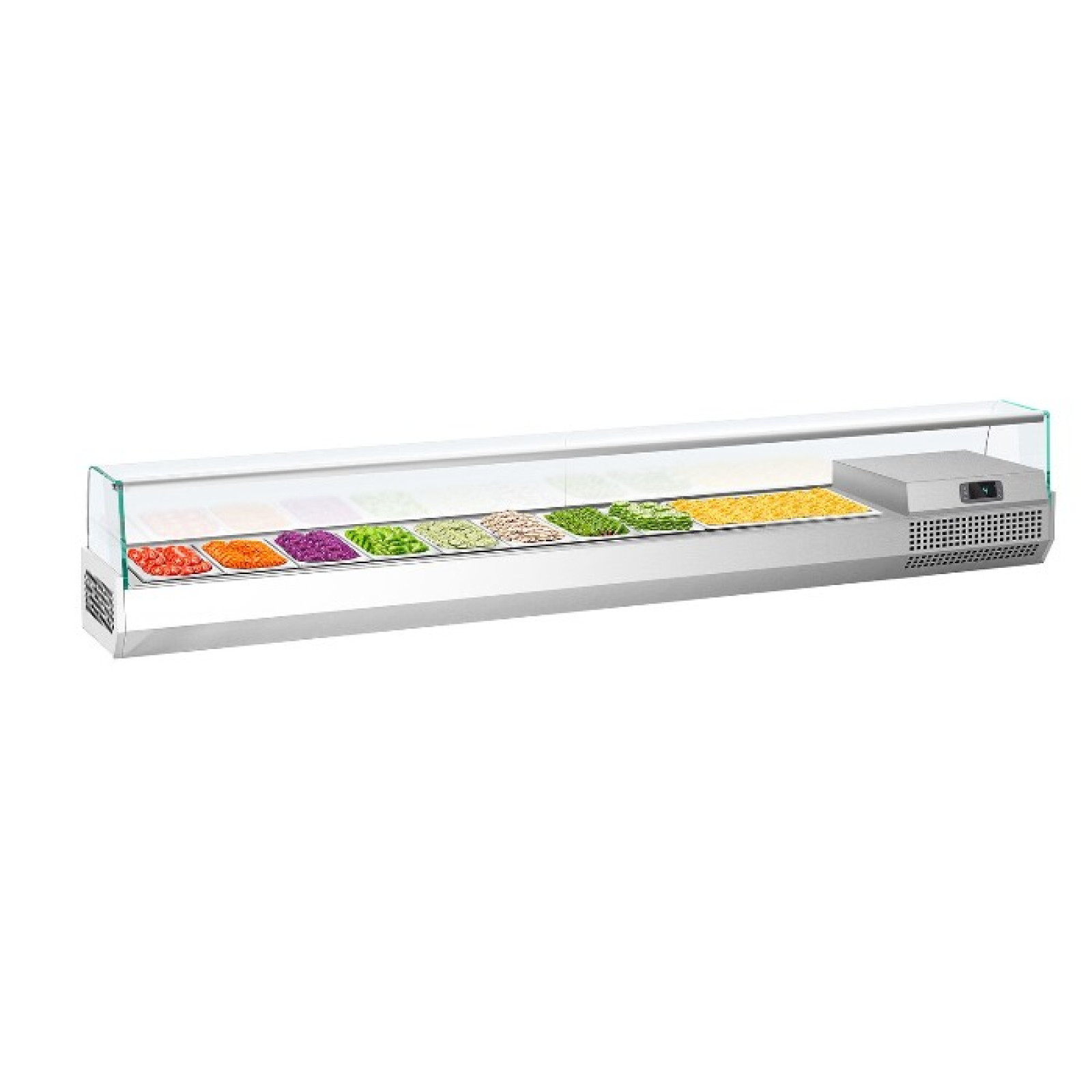 Холодильная витрина 2300x353мм - 11x GN 1/4 PREMIUM PLUS GGM Gastro AGI233