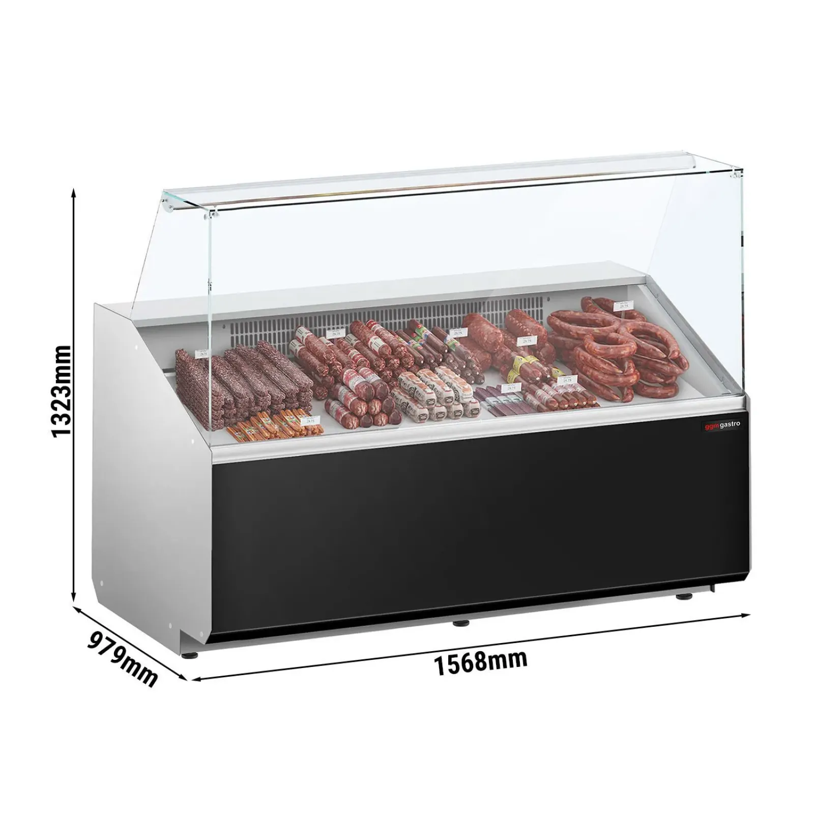 Xолодильная витрина для мясной продукции (обьем: 316 л) GGM Gastro KTJI159E