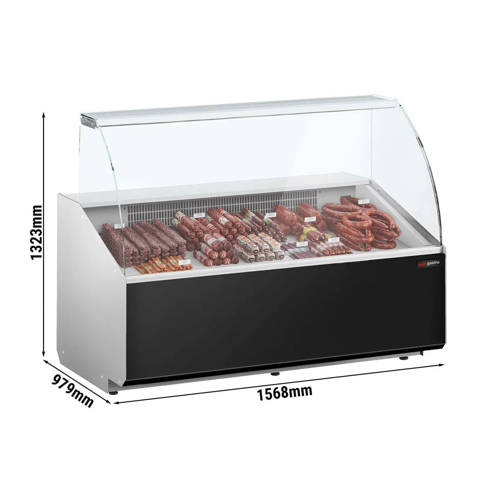 Xолодильная витрина для мясной продукции (обьем: 316 л) GGM Gastro KTJI159G