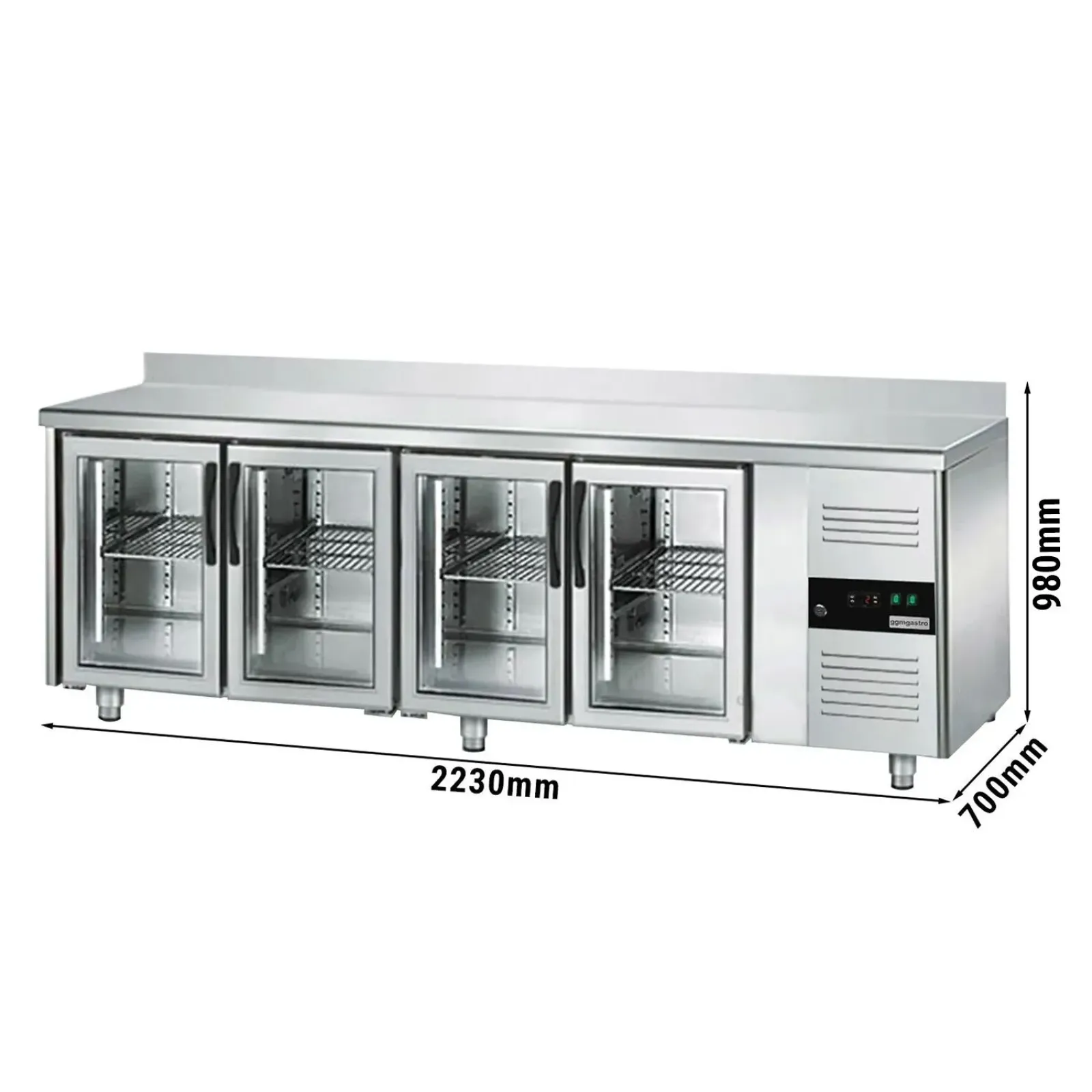 Холодильный стол для напитков PREMIUM - 2,2 x 0,7 m GGM Gastro KTS227AND#4G