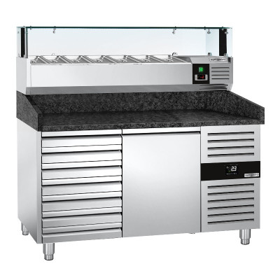 Холодильный стол для пиццы 1,5 x 0,8 m GGM Gastro POS158SSG#AGS153LND