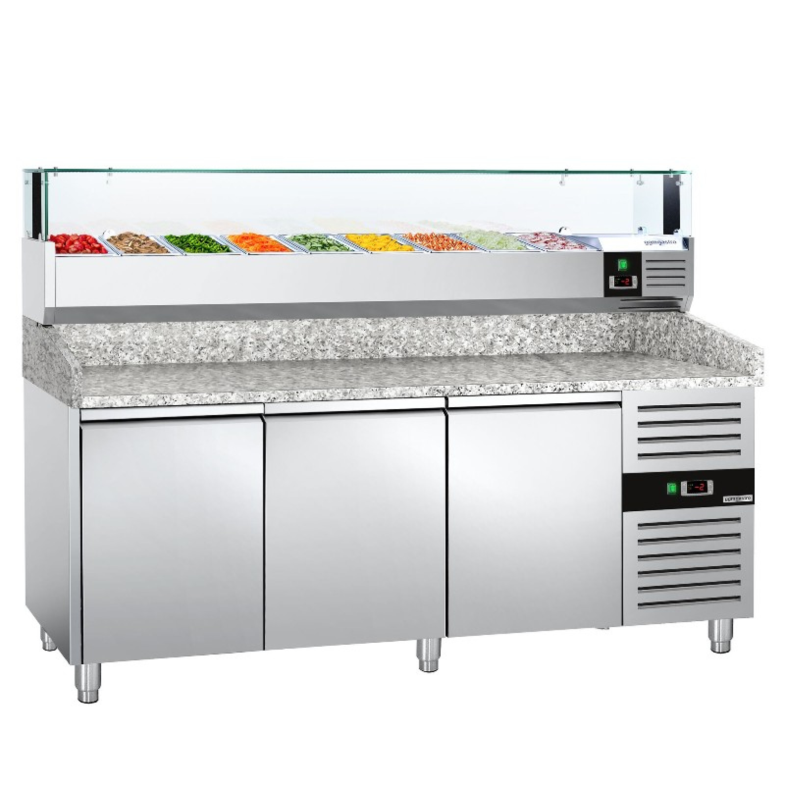 Холодильний стіл для піци 2,0 x 0,8 m GGM Gastro  POS208ND#AGS204LND