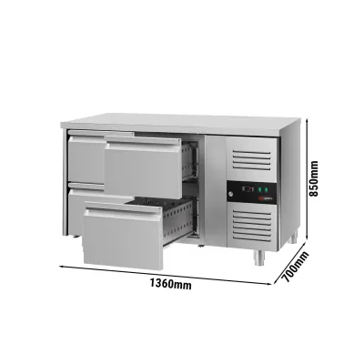 Холодильный стол  ЕСО- 1,36 x 0,7 m 2 двери  GGM Gastro KTS147ND#4S