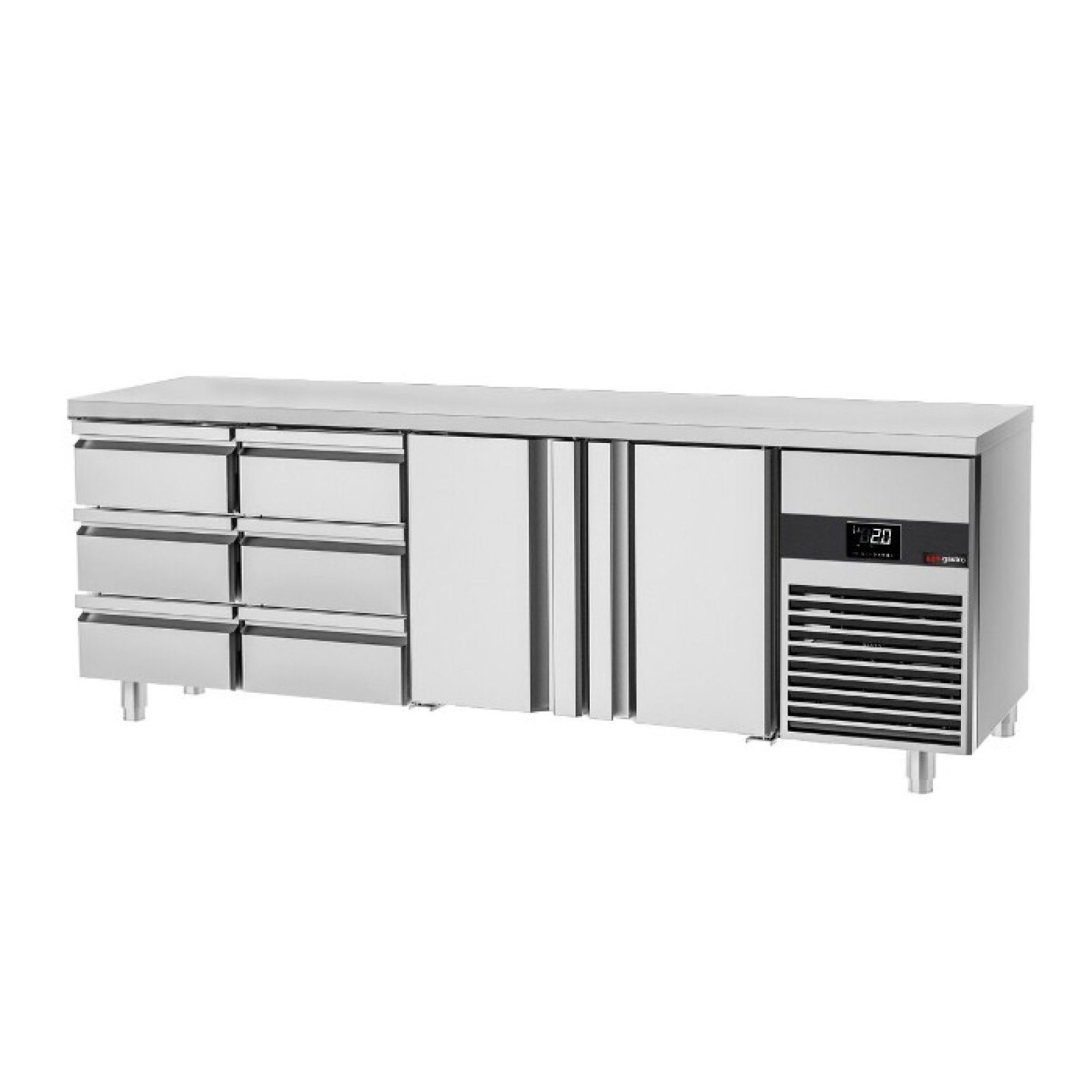 Холодильный стол GGM Gastro KTF227ND-EF#2T#6S