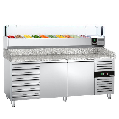 Холодильный стол для пиццы GGM Gastro POS208SND#AGS203LND
