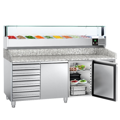 Холодильный стол для пиццы GGM Gastro POS208SND#AGS204LND