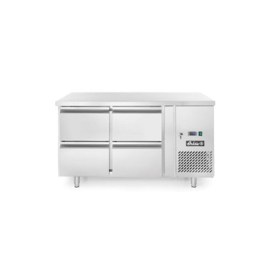 Холодильный стол Hendi 233764 Profi Line 700 с 4 ящиками и прикроватной тумбочкой - 230V / 250W - 0/8˚C - 1360x700x(H)850
