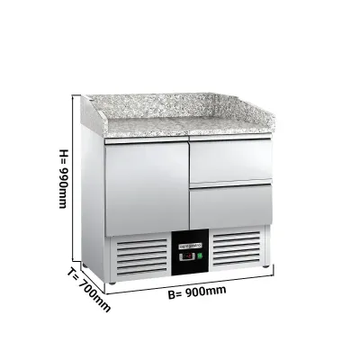 Холодильный стол с бортом PREMIUM - 0,9 x 0,7 m GGM Gastro POG97ND#SBG1212