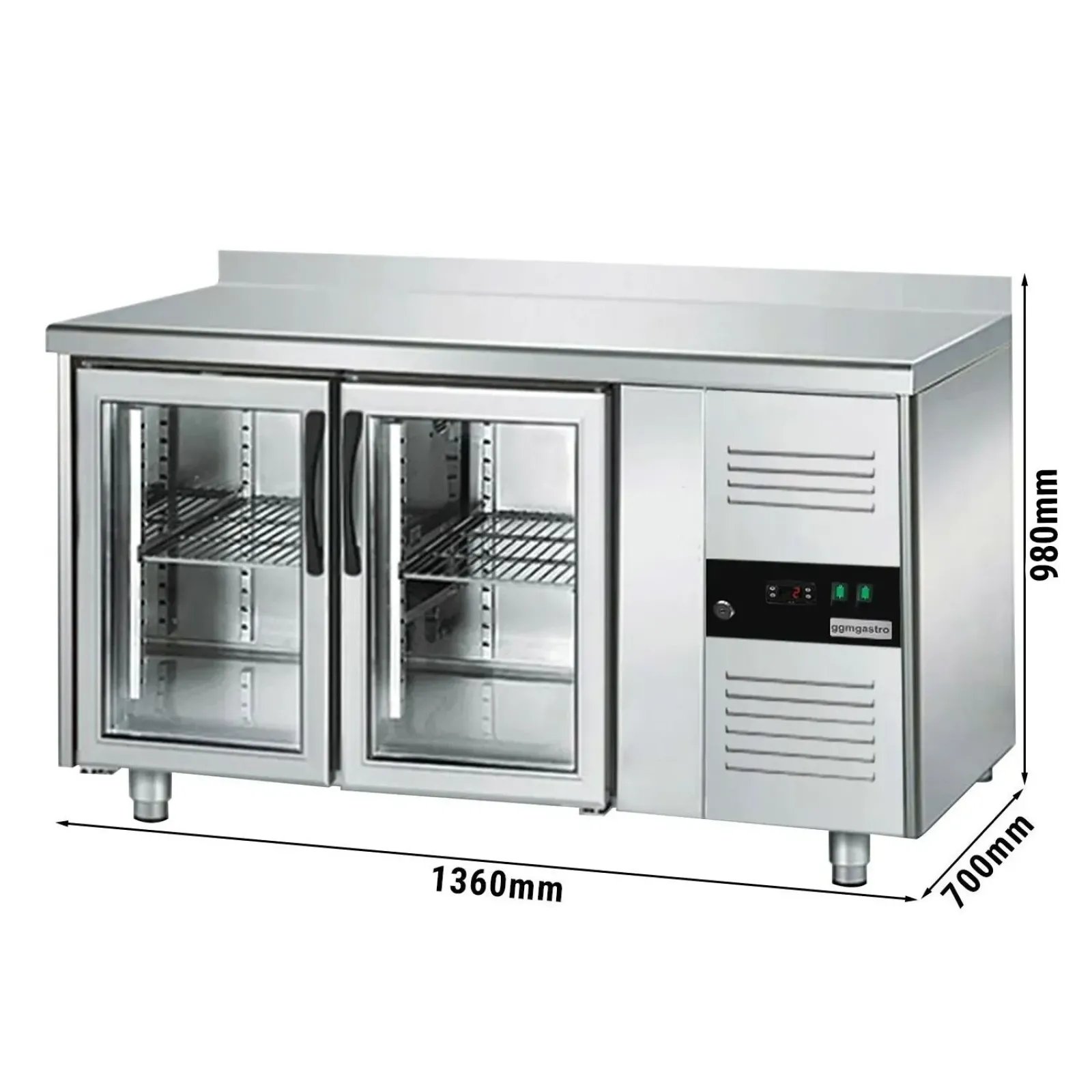 Холодильный стол для напитков PREMIUM - 1,36 x 0,7 m GGM Gastro KTS147AND#2G