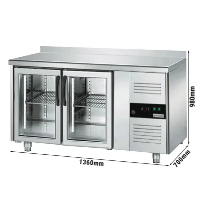 Холодильный стол для напитков PREMIUM - 1,36 x 0,7 m GGM Gastro KTS147AND#2G