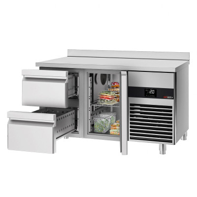 Холодильный стол PREMIUM - 1400x700мм GGM Gastro KTF147AND-EF#1T#2S