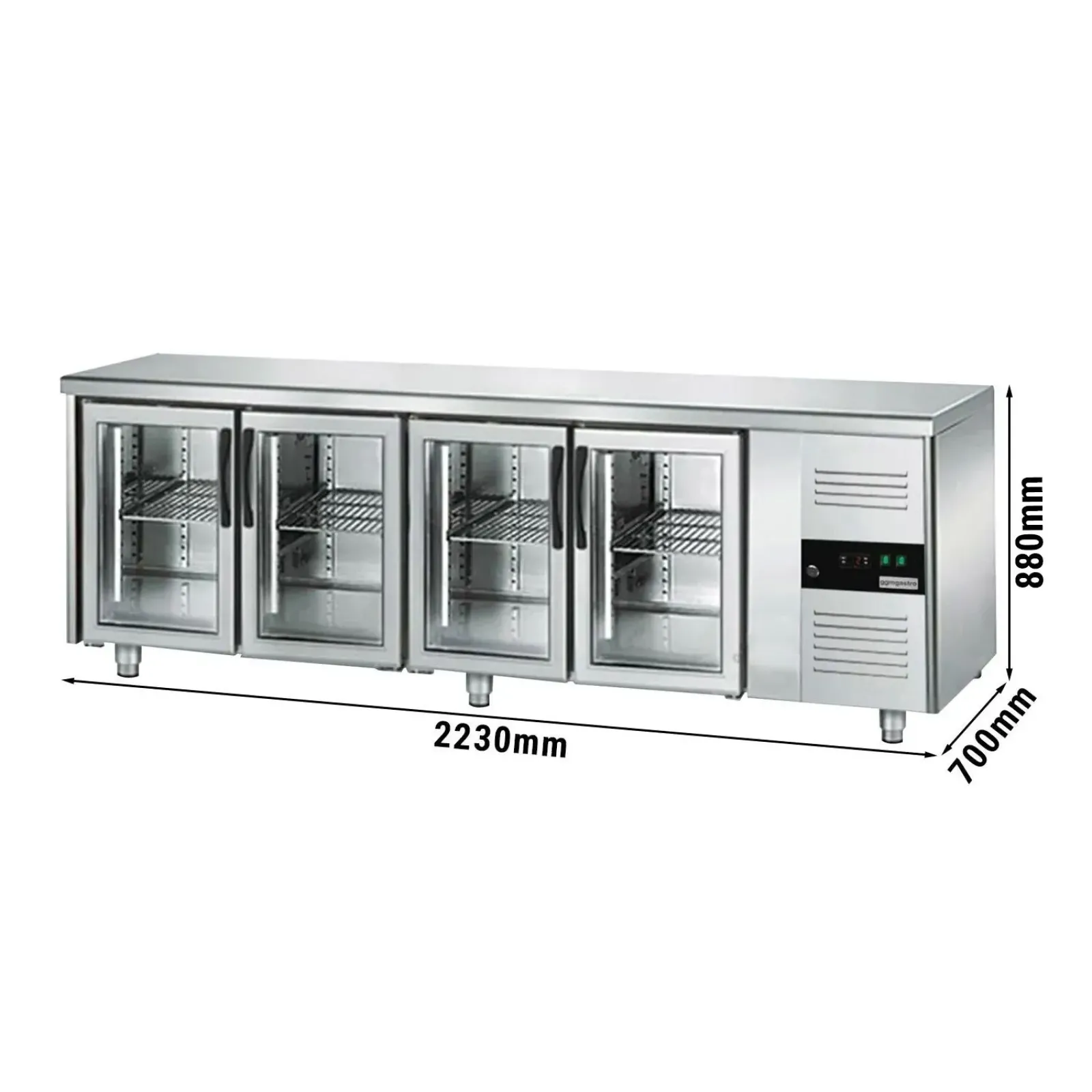Холодильный стол для напитков PREMIUM - 2,2 x 0,7 m GGM Gastro KTS227ND#4G