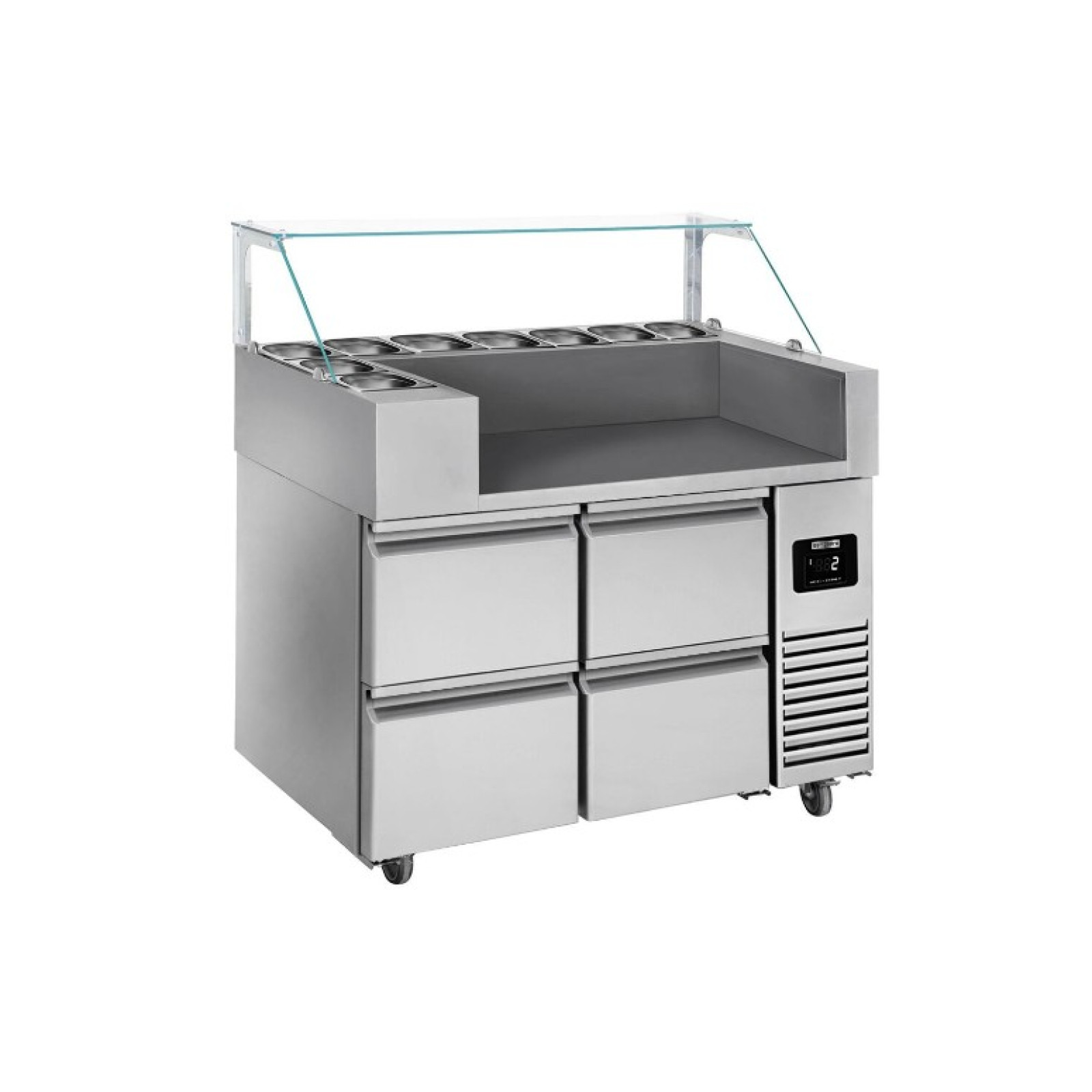 Холодильний стіл / Саладетта - 1.21 x 0.7 м / 4 висув. секції GGM Gastro ZBF127DN#2#SBF1212