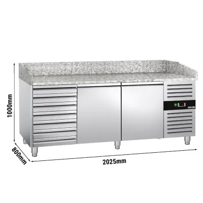 Холодильный стол с бортом для пиццы PREMIUM - 2,0 x 0,8 m GGM Gastro POS208SND
