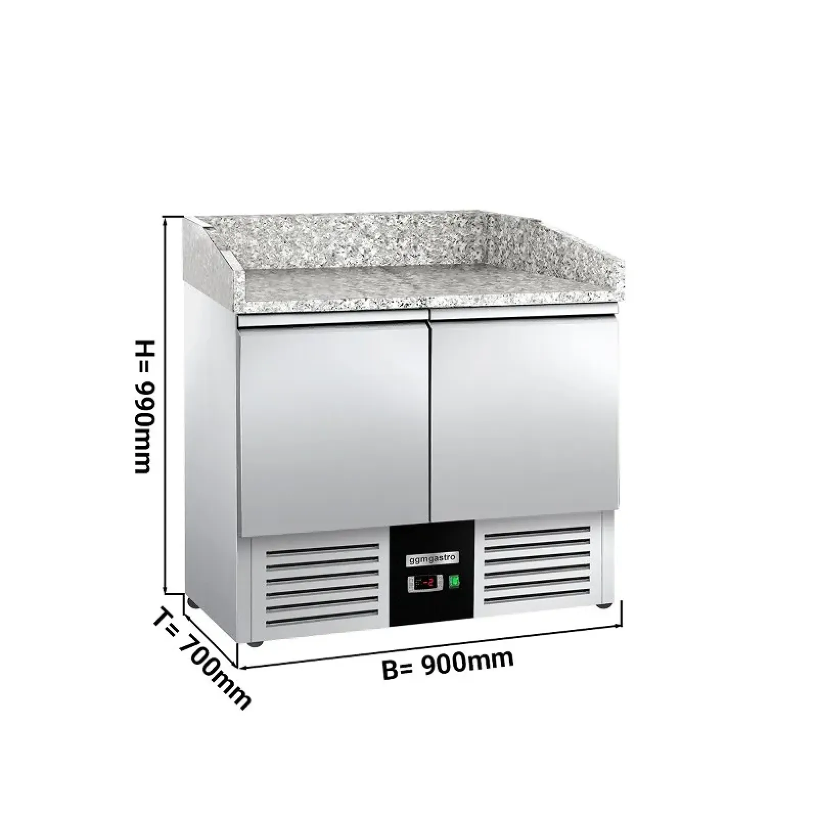 Холодильный стол с бортом PREMIUM 0,90 m x 0,70 m GGM Gastro POG97ND