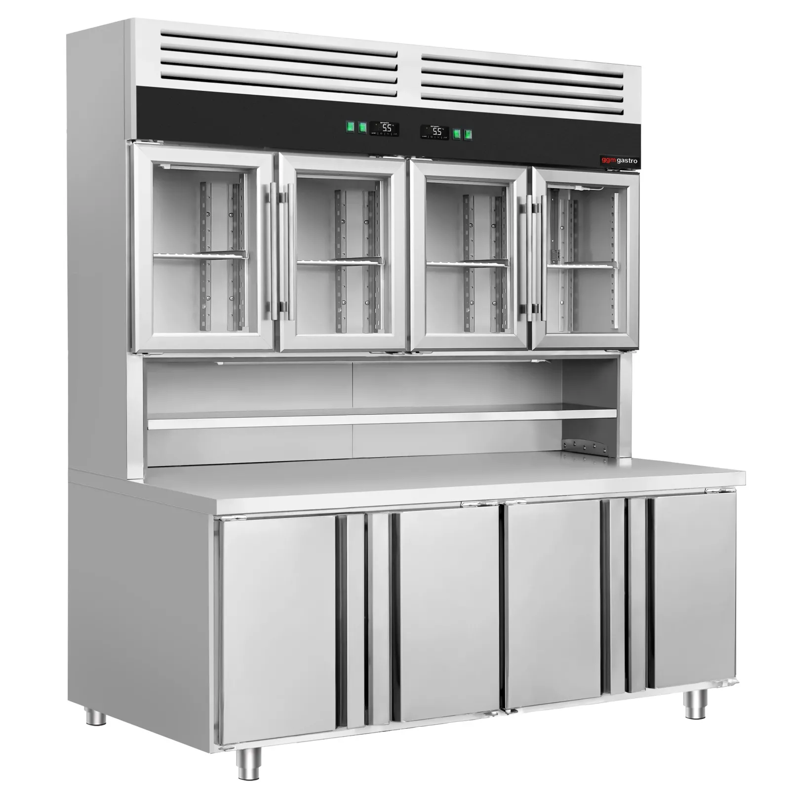 Холодильний стіл з гіркою холодильна GGM-Gastro KKC4T8