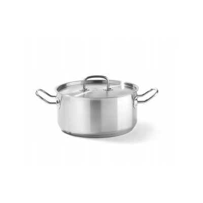 Каструля низька з кришкою Kitchen Line, 5 л, Ø240x(H)115 мм 836026 Hendi