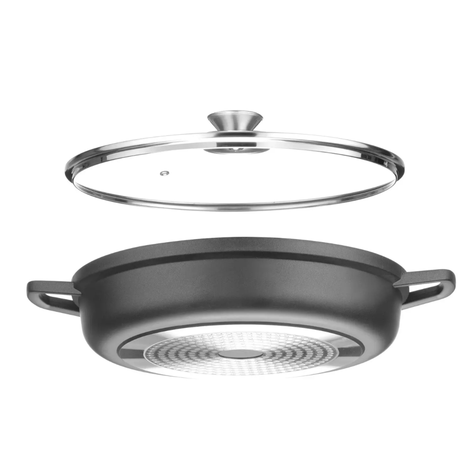 Каструля з антипригарним покриттям, 4,3л, чорна, 425x332x(H)70мм 611012 Hendi - 1