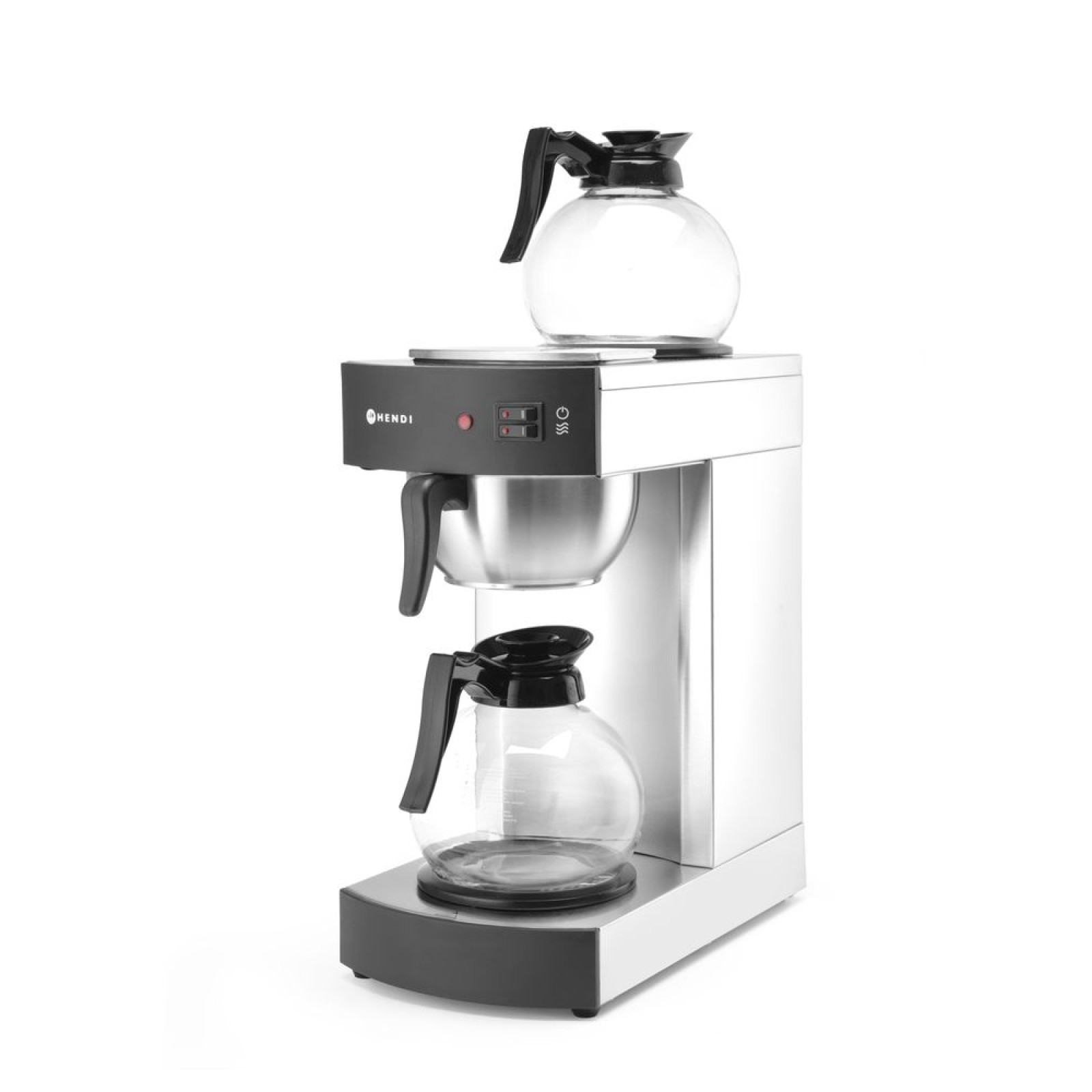 Кофеварка проточная Hendi 208304 1,8 л + 2 кувшина, 2100W, 200x385x430(H) мм