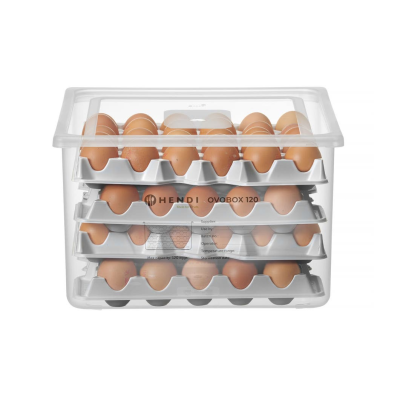 Контейнер для яєць OVOBOX 120, HENDI, GN 2/3, 18л, 355x325x(H)200 мм 870785 Hendi PP (Polypropylene);PET (Polyethyleentereftalate)