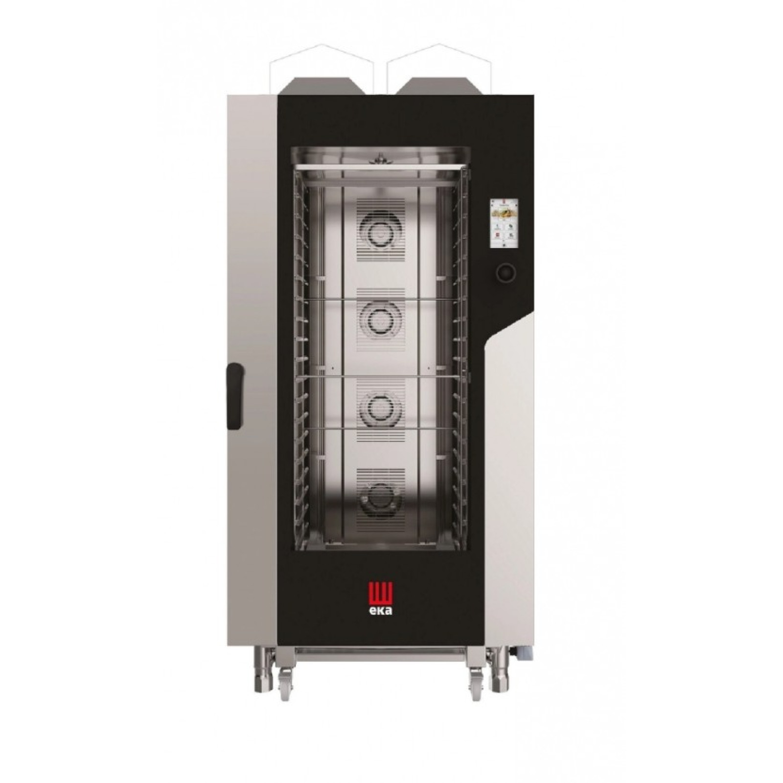 Конвекционная паровая печь Hendi MKF2011GTS Millennial Touch Screen GASTRO 20 x GN 1/1 газовая, с прямой разбрызгиванием, сенсорным экраном, с системой промывки и зондом